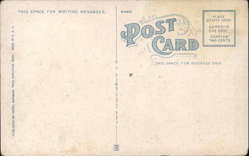Pass Christian Mississippi MS Hotel Miramar Vintage Postcard