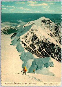 Mountain Climbers On Mount McKinley National Park Alaska Snow-Covered Postcard