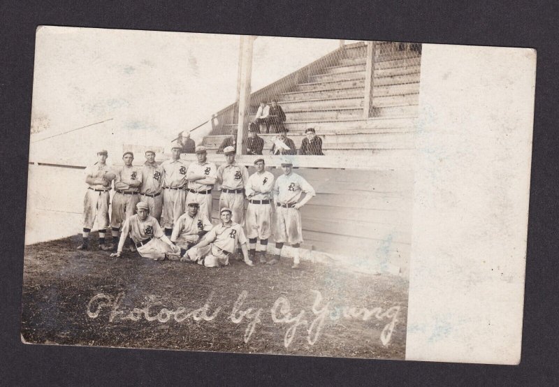 Early 1900's Boston Baseball Team Postcard RPPC Photoed by Cy Young Rustlers ?? 