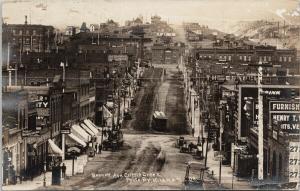 Bennett Avenue Cripple Creek Colorado CO c1908 Hileman RPPC Postcard E59