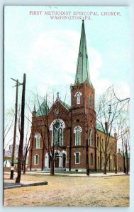 WASHINGTON, Pennsylvania PA ~ FIRST METHODIST EPISCOPAL CHURCH c1910s  Postcard