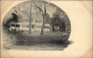 Simsbury Connecticut CT Mrs. Wood Residence c1905 Postcard