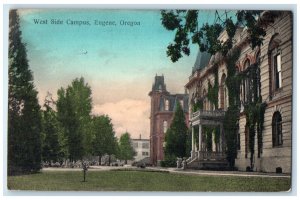 c1910 West Side Campus Exterior Building Eugene Oregon Vintage Antique Postcard