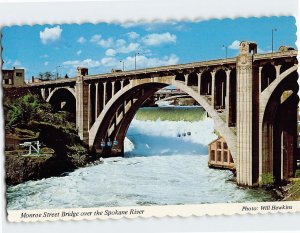 Postcard Monroe Street Bridge over the Spokane River, Spokane, Washington