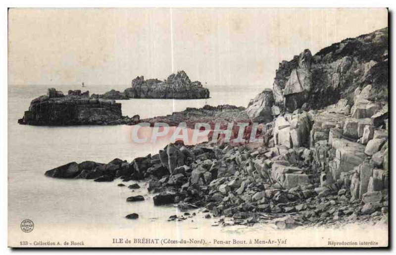 Old Postcard Island Brehat Cotes Northern Pen ar Bout A Men Ar Vaf