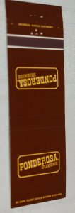 Ponderosa Steakhouse 20 Strike Matchbook Cover