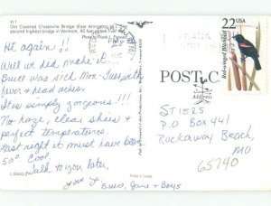 1980's CHISELVILLE COVERED BRIDGE East Arlington Vermont VT d4607