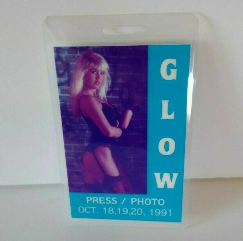 Glow Press Photo Sports Event Pass 1991 Gorgeous Ladies Of Wrestling Hollywood 