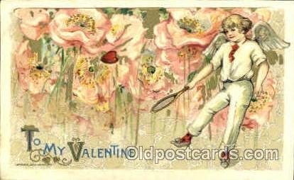 Artist Signed Schmucker, John Winsch 1910, To My Valentine writing on back ve...