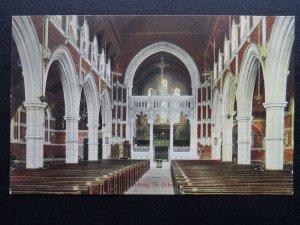 Kent Bexley SIDCUP St. John's Church Interior c1906 Postcard by Misch & Stock's