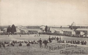 J74/ Baseball Stadium Sports Postcard c1920s Camp Lee Virginia Fans 164