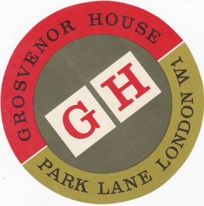 England London Frosvenor House Luggage Label lb0636