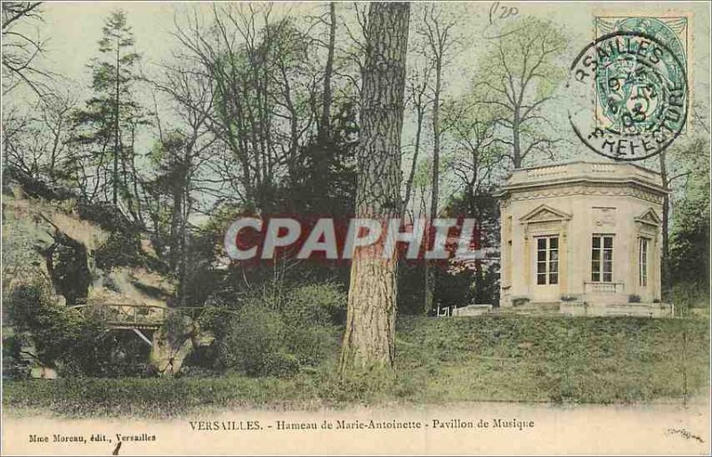 Postcard Old Versailles Hamlet Marie Antoinette Music Pavilion (map 1900)