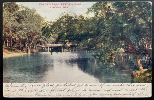 Vintage Postcard 1908 Epworth Lake, Epworth Park, Lincoln, Nebraska