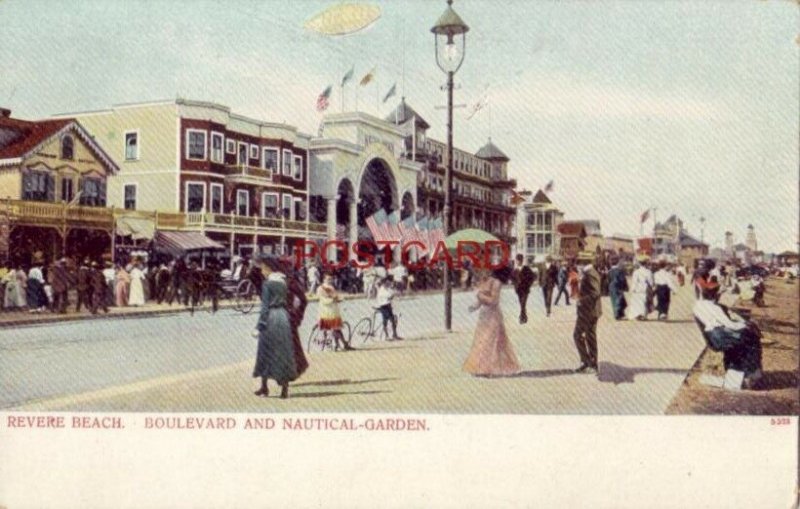 pre-1907 REVERE BEACH, BOULEVARD AND NAUTICAL-GARDEN, MASSACHUSETTS