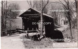 RPPC - Old Covered Bridge, Salisbury Center NY