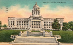 Vintage Postcard 1945 State Capitol Bldg. Government Office Frankfort Kentucky