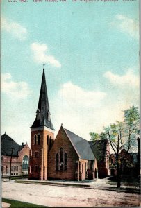 St. Stephen's Episcopal Church, Terre Haute IN c1917 Vintage Postcard G44
