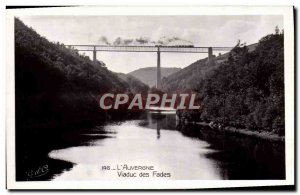 Old Postcard L & # 39Auvergne The Viaduct Fades