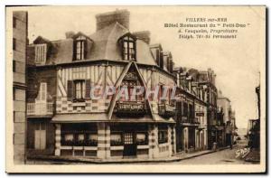 Old Postcard Villers Sur Mer Hotel Restaurant du Petit Duc