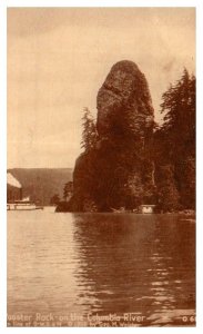 Rooster Rock on the Columbia River Oregon Postcard by Geo Weister 1900