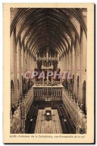 Old Postcard Organ Albi Interior view of the Cathedral & # 39ensemble of the ...