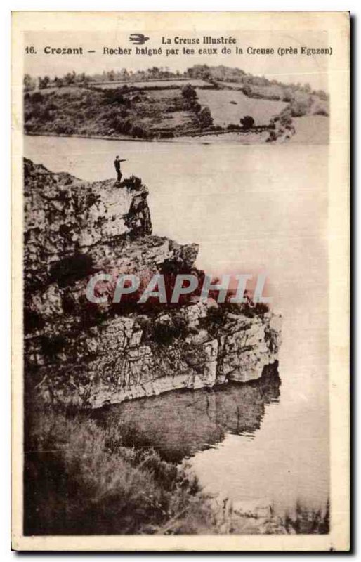 Old Postcard Creuse Crozant Illustree Rock balgne by the waters of the Creuse
