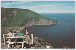 Scenic view from top of  Mont St. Pierre,  Gaspe Nord,  Quebec,  Canada,  PU_...