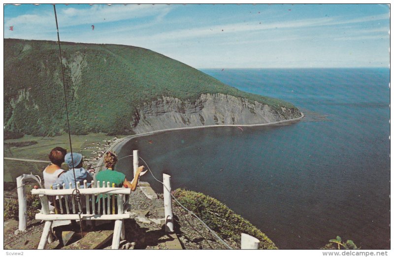Scenic view from top of  Mont St. Pierre,  Gaspe Nord,  Quebec,  Canada,  PU_...