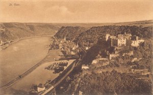 A026 Germany St Goar River citadel vintage postcard