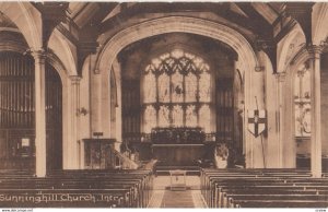 SUNNINGHILL , Berkshire , England , 1912 ; Church Interior