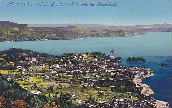 Italy Lago Maggiore Pallanza e Suna Panorama dal Monte Rosso