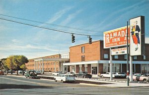RAMADA INN Roadside OGDEN, UTAH Weber County ca 1950s Chrome Vintage Postcard