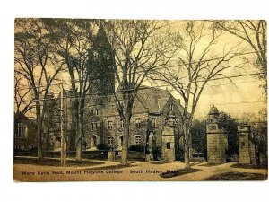 South Hadley Massachusetts, 1927 Mary Lyon Hall Mount Holyoke College, Postcard