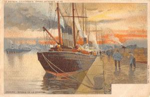 Antwerp Belgium Anvers La Campine Basin Harbor Antique Postcard K18981