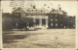 Northampton MA Smith College Chapin House c1920 Real Photo Postcard