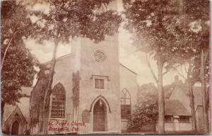 St. Peter's Church Brockville Ontario ON UNUSED Postcard E55