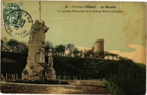 CPA La BOUILLE-Le nouveau Monument et le Chateau ROBERT le Diable (234874)