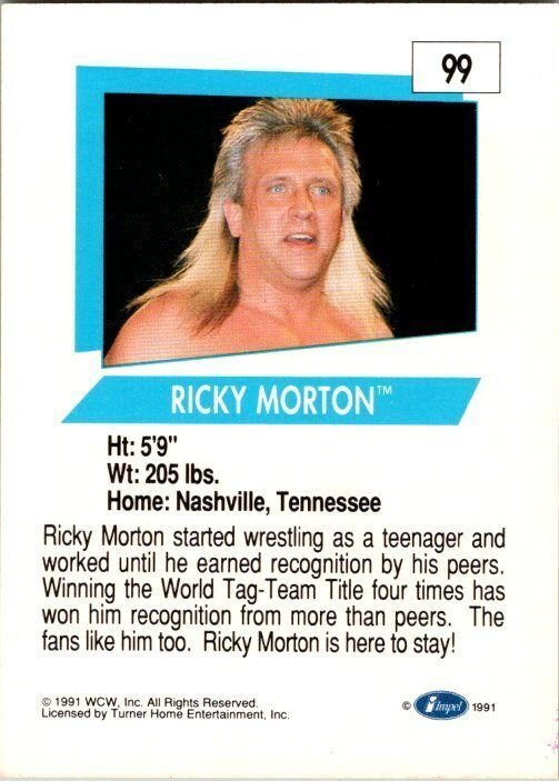 1991 WCW Wrestling Ricky Morton sk2118