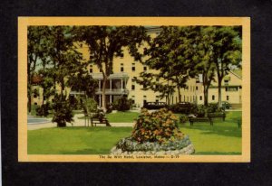 ME De Witt Hotel Lewiston Maine Linen Postcard