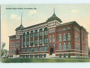 Divided-Back HIGH SCHOOL Lewiston Maine ME k0585
