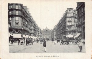PARIS FRANCE~AVENUE de L'OPERA~POSTCARD