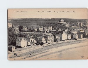 Postcard Côté de Piégu Groupe de Villas Val André France