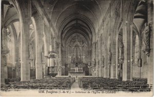 CPA Fougeres interieur de l'Eglise St Leonard (1237592)