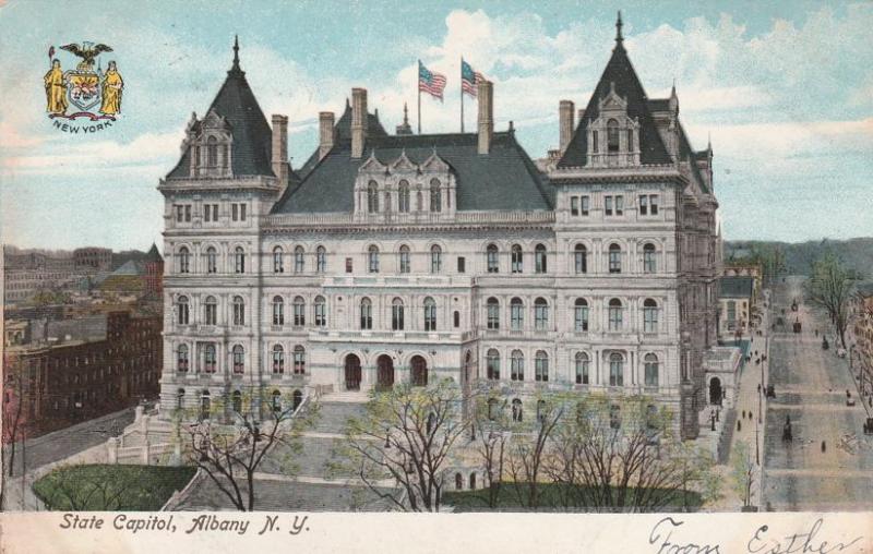 State Capitol Building at Albany NY, New York - DPO to DPO 1907 - UDB