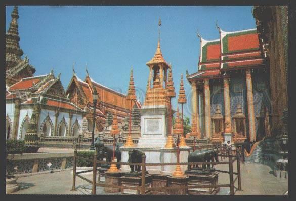 109153 THAILAND BANGKOK Throne with four posts Old postcard