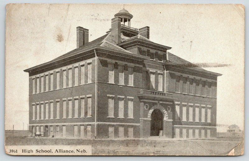 Alliance NE~High School~Belfry~Door to Basement~1912 Wm B Parker, Publisher 