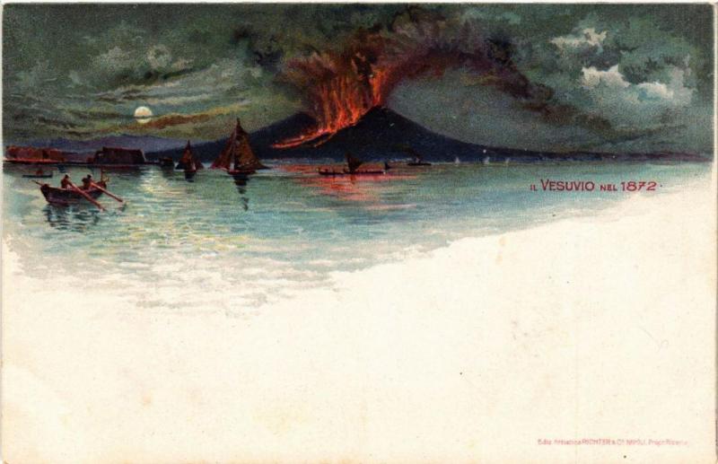 CPA NAPOLI Il Vesuvio nel 1872. ITALY (525971)