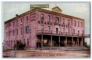 Portal North Dakota ND Postcard Grand View Hotel Building Exterior 1906 Antique