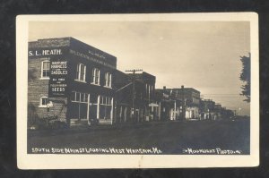 RPPC WARSAW MISSOURI DOWNTOWN STREET SCENE MOONLIGHT REAL PHOTO POSTCARD